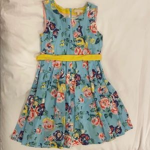 Mini Boden Blue/Mutli color floral party dress